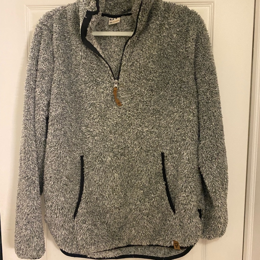 Half zip gray fleece, never worn, excellent condition. Life Integrity Earth